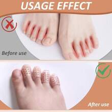 30pcs Transparent Silicone Toe Protectors, Breathable Anti-Friction Toe Sleeves