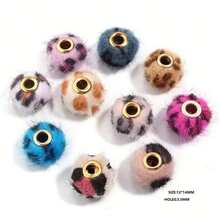 20/30/50/100pcs 15-Color Faux Rabbit Fur Pom Pom Beads, DIY Phone Charms, Car Accessories, Crafts Decoration Beads