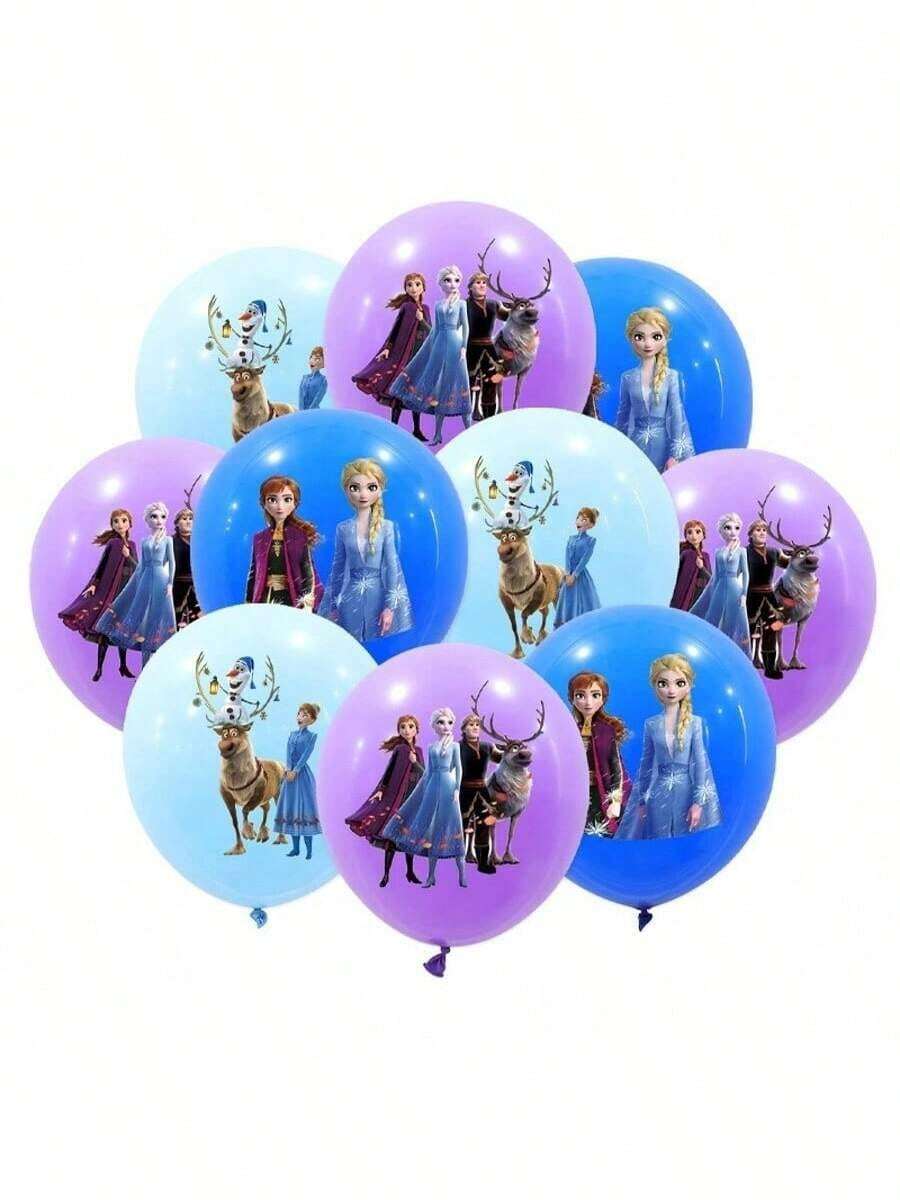 18 قطعة من بالونات اللاتكس بموضوع ملكة الثلج بحجم 12 بوصة لديكورات حفلة عيد الميلاد وحفلات الاستحمام