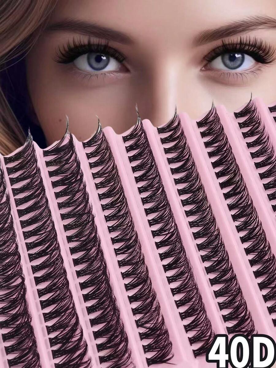 200 pezzi 8-16mm Design a riccio D, ciglia finte russe 40D, naturali, morbide e soffici, ciuffetti di ciglia finte effetto sfumato, ideali per uscite serali, cosplay, appuntamenti, uso quotidiano, feste, palcoscenico, viaggi, essenziali per la festa della mamma, Pasqua, Ringraziamento, Ognissanti, trucco di Natale, ottimo regalo e adatto ai principianti, ciuffetti di ciglia, ciglia singole, ciglia finte