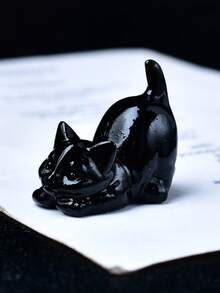 精美天然水晶雕刻猫咪，独特设计，蕴含能量的疗愈水晶宝石，能量疗愈冥想石，家居装饰及礼品，便携易带，亦可作为节日礼物，来自 CUPIDCRYSTAL 品牌 - 3.5cm翹屁股趴貓 - 查看 20