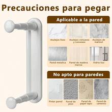 NUOWEI Organizador De Perchas, Organizador Ganchos de Ropa Retráctil Ajustable, Perchero De Almacenamiento Es Adecuado Para Dormitorios, Baños, Aseos, Balcones Para Guardar Toallas, Perchas, Etc - Crema Blanco - Ver 7