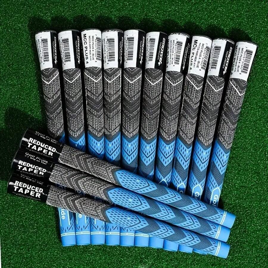13pcs MCC Golf Grips, Golf Accessories Standard Midsize Size Grey Blue Red 60R Grip Pride