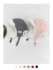 仿皮草 Ushanka 帽子，保暖护耳飞行员帽，男女复古飞行员帽，适合秋冬季骑自行车、滑雪、户外活动 - 彩色 - 查看 6