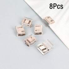 2/4/8/12/20/30pcs Shorten The Pants Legs With Invisible Fixing Clips, Prevent Dragging At The Bottom Of The Pants Legs, Hide The Buckle Leg Closure Device Without Seams, Prevent Pants Legs From Dragging The Floor, Suitable For Jeans And Pants, Waterproof, Portable