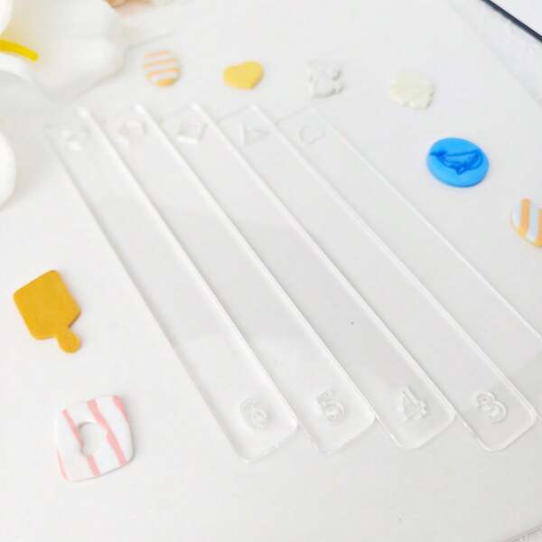 2 piezas /10 piezas Guías de grosor para amasar arcilla acrílica premium - Transparentes, precisas y duraderas, herramientas DIY para cerámica, joyería y escultura - Fáciles de usar, sin cargo y perfectas para la creación de pendientes y manualidades