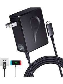 Cargador Compatible Con Switch Lite Y Tabletas - Negro - Ver 1