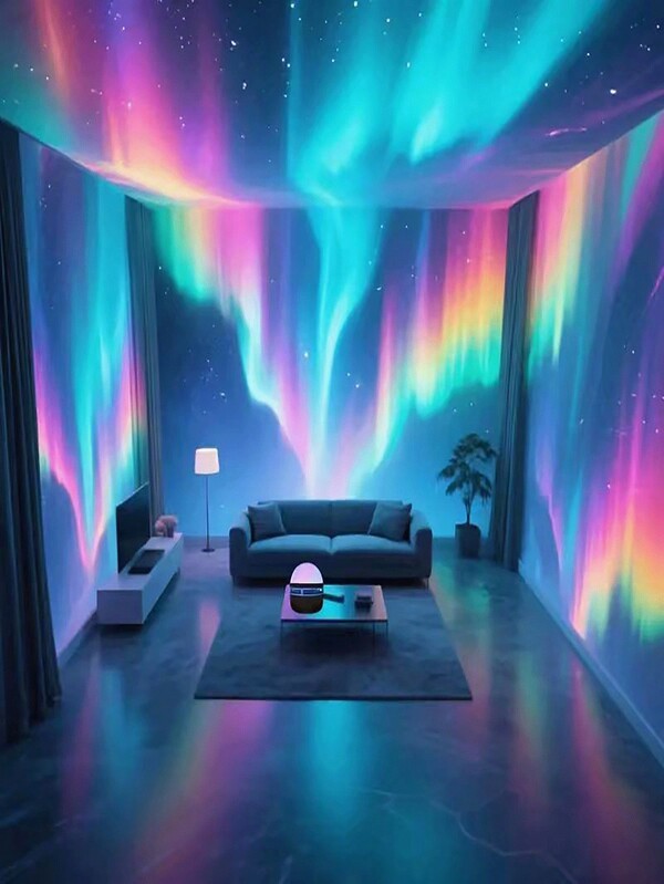 ضوء ليلي ديناميكي مع إسقاط الأورورا، يعمل بالطاقة من منفذ USB، مناسب للديكور الداخلي والأنشطة في غرف البالغين، هدايا عيد الحب، عيد الميلاد، رأس السنة