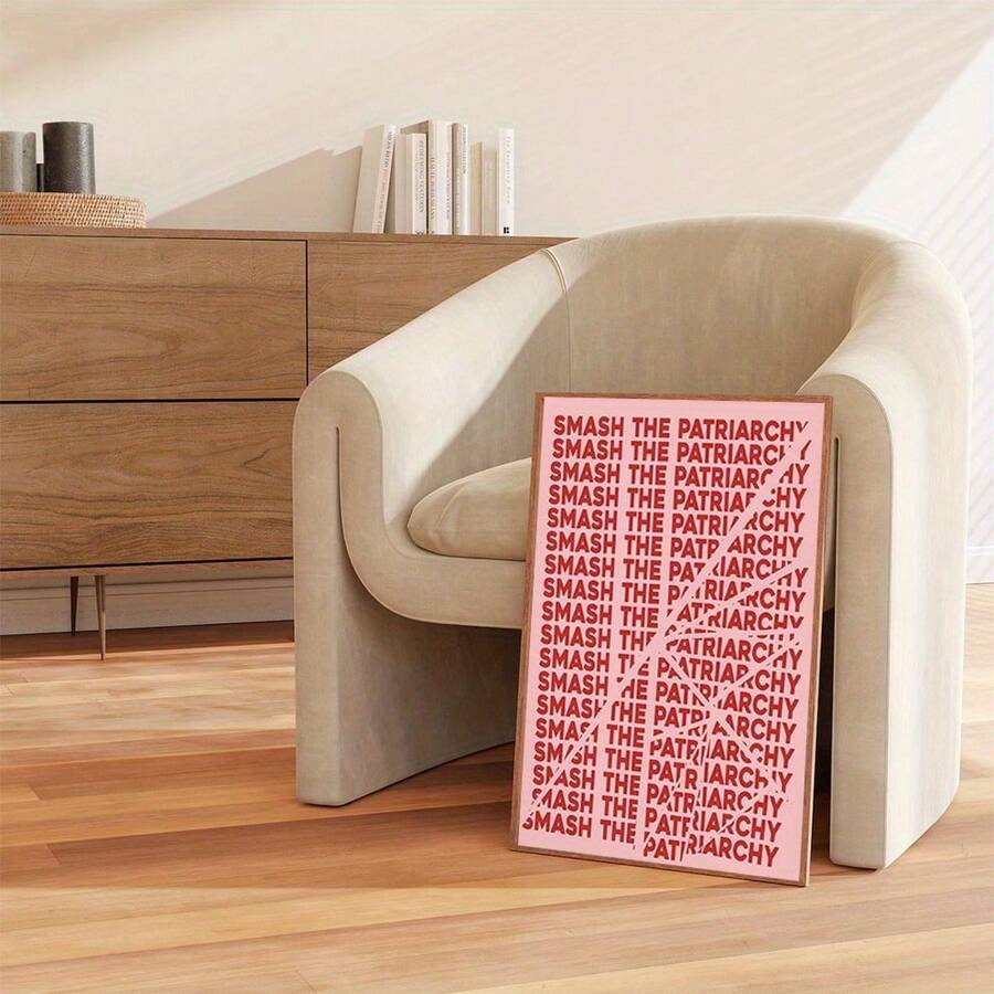 Póster imprimible, arte decorativo artístico, tinta sobre fondo rosa, sin marco, orientación vertical, para uso en interiores y exteriores, para baño, sala de estar, comedor - Multicolor - Ver 1