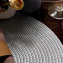 6/8 piezas de manteles redondos para hoteles y restaurantes, manteles de PVC antideslizantes e impermeables, manteles aislantes de calor en colores dorado y plateado, lavables, protegen la superficie de la mesa, adecuados para bodas, Navidad, fiestas, mesas de comedor familiares y decoraciones festivas.