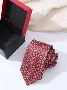 1pc Men's Necktie, Jacquard Tie, Fashion Versatile, Suitable For Party, Vacation, Work, Wedding And All Seasons - A - View 14