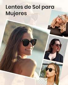 Cyxus Lentes de Sol para Mujeres, Lentes Polarizados Mujeres Lente Retro Protección UV para Conducir, Viajar, Compras - Lente Plata 1945 - Ver 4