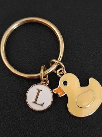 Yellow Duck Keychain Gift For Duck Lover Thanksgiving Key Chain GiftFor Girl Bag Charms Car Accessories Teacher Friend Sister Gift Ideas