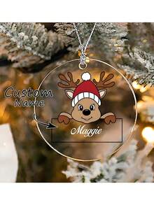 1pc Customized Acrylic Decoration, Gift, Tree Decor, Holiday Ornament, Pendant And Keychain, Car Rearview Mirror Hanging Decor, Party Supplies Gifts Birthday Graduation - Multicolor - View 5