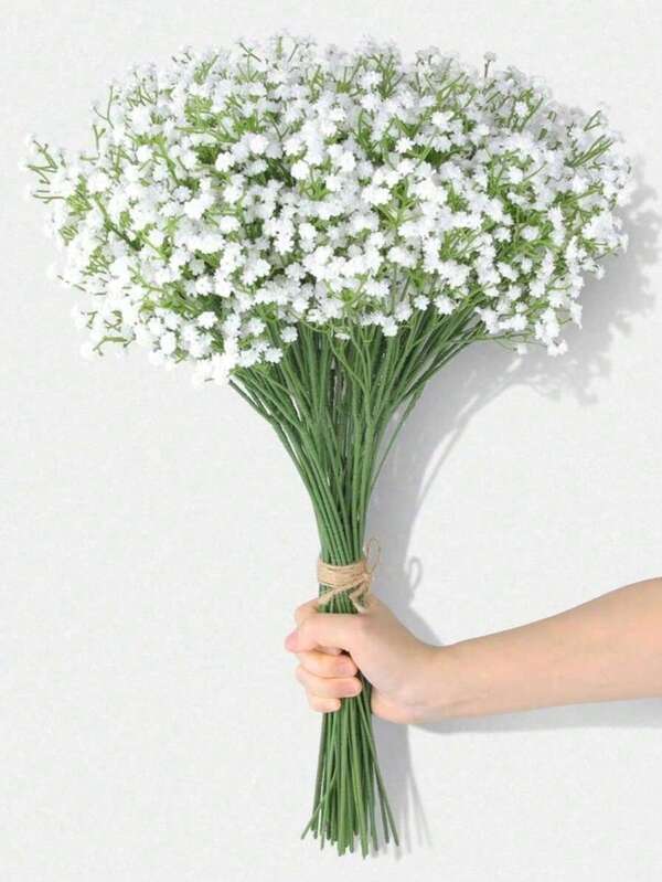 10/4/1/21/38/69/99pcs (29cm/11.4in)Artificial Flowers White Gypsophila, Silk Plastic Gypsophila Realistic Flower Arrangement Wedding Decoration Table Centerpiece Decoration Fo