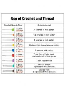 12pcs/Set Random Color Crochet Hooks, Handmade Diy Knitting Needles Crochet Tools - Multicolor - View 10