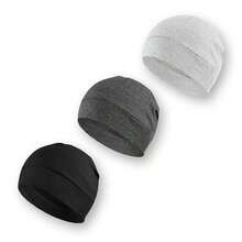 男女款无檐便帽，轻便透气睡眠帽，头盔内衬 - 多色 - 查看 8