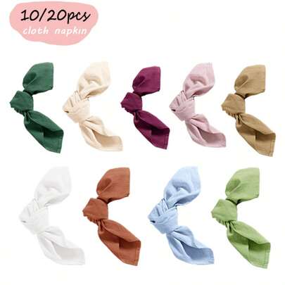 Dinner Cloth Napkins Bulk,Washable Napkins With Hemmed Edges For Wedding Decorations Christmas, 15"*15", (Set Of 10/20, Sage Green)