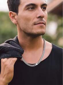 This Men's Cuban Chain Necklace Is Made Of Stainless Steel, Featuring A Secure Clasp Design And A Brilliant Silver Luster. The Chain Width Is Available In 7mm And 9mm Options, With Lengths Ranging From 18 Inches, 20 Inches, 22 Inches, 24 Inches To 28 Inches, Catering To Various Style Preferences.