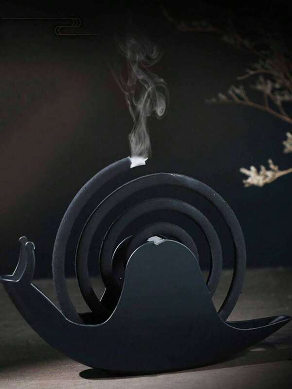 1pc Iron Snail Mosquito Coil Holder, Home Decor Sandalwood Mosquito Coil Stand Iron Heat Resistant Portable Snail Mosquito Coil Ash Tray, Vintage Style Mosquito Coil Rack