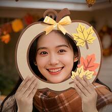 1 set de decorațiuni foto din pâslă cu dovleac, curcan și frunză de arțar pentru Ziua Recunoștinței