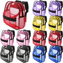 Semi-Transparent Mesh Backpack, See Through College Backpack With Padded Shoulder Straps For Swimming, Outdoor Sports