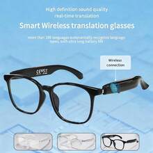 SENBONO AI Smart Glasses With Real-Time Translation, Wireless Music, Voice Calling, Music Playing,Smart AI Assistant - Powered, Compatible With Android/Smartphones - Ideal Gift For Men & Women - Smart Glasses With AI-Powered Features, Wireless Audio & Hands-Free Calling