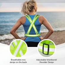 1 Piece Sports Vest, Men's Phone Stand, Reflective Vest Safety Equipment, For Walking And Cycling - Adjustable Waist/Shoulder Multi-Piece Set Decorative Vest Reflective Strap Protective Print Night Running Reflective Vest Elastic Strap Clothing Cycling Vest Construction Vest