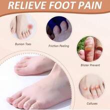 30pcs Transparent Silicone Toe Protectors, Breathable Anti-Friction Toe Sleeves