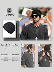 TUGGUO TUGGUO-1 Piece Of Winter Warm Knitted Beanie, Unisex, Thickened For Extra Warmth, Cold-Resistant For Extreme Cold Weather, Versatile, Stylish And Casual, Suitable For Winter Outdoor Skiing And Daily Wear [Black, Dark Red, Brown]