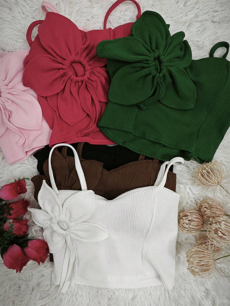 Kit Regata para mulheres, comprimento regular, com intrincados enfeites de rosas 3D e ajuste levemente elástico ( aleatório 2 peça )