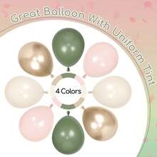108 Stücke Pastellrosa & Grün Ballon Bogen Set mit goldenem Metall, weiße, salbeigrüne & rosa Ballons, geeignet für Boho Baby Shower, Geschlechtsoffenbarung, Jungen/Mädchen Geburtstags Party Dekoration