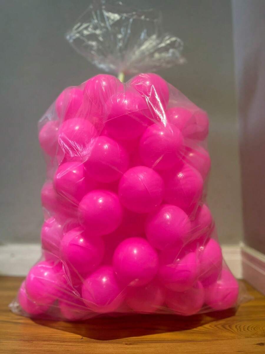 Colorful Children's Pool Balls, Non-Wrinkle, - 100 PINK DOTS - View 1