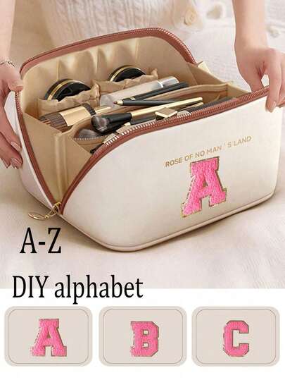 PU Leather Waterproof Makeup Bag, Letter Printed Cosmetic Organizer Bag, Large Capacity Spacious Double Layer Makeup Bag, Multifunctional Women's Travel Hand Bag, Toiletry Bag, Cosmetic Organization And Storage, Bathroom Organization And Storage, Travel Essentials, Cruise Essentials, Travel Accessories, Bathroom Storage, Jewelry Storage, Lip Gloss Storage, Nail Polish Storage, Easter Gift, Bridesmaid Gift, Mother's Day Gift Bag,Room Decor, Bags,Makeup Bag,Vanity,Travel,Make Up Bag,Travel Essentials,Organizer,Storage,Travel Essential,Makeup Organizer,Makeup Bags,Make Up Organizer,Organiser,Toiletry Bag,Desk Organiser,Cosmetic Bag,Makeup Pouch,Make Up Organize,Vanity Accessories,Make Up Pouch,Make Up Bags,Makeup Bag,Make Up Bag,Makeup Bags,Cosmetic Bag,Makeup Organiser,Travel,Makeup Pouch,Bag,Vanity,Make Up Pouch,Travel Essentials,Pouch Bag,Make Up Bags,Bags,Travel Essential,Vanity Accessories,Small Makeup Bag,Makeup Pouch,Cosmetic Bag,Travel Essential,Large Capacity,Large Makeup Bag