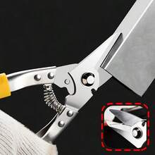 Heavy-Duty Industrial Stainless Steel Shears - Stainless Steel Multi-Purpose Shears, Tin Snips, Heavy-Duty Metal Shears, Stainless Steel Blades, Comfortable Handle Straight-Cut Shears, Polished Surface - Multicolor - View 3