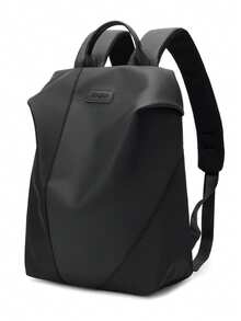 Lightweight, Minimalist Design Business Backpack For Women, High-Quality, Waterproof Leather, Large Capacity With Compartments, Side Zipper, Ideal For Students, Traveling, Business, Office Work, Graduates, School Backpack - Black - View 2