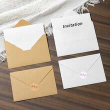 10/20/50 Piezas Sobres de Papel Blanco/Kraft Reforzados 16*11cm + Tarjetas de Felicitación Plegables + Pegatinas de Sellado (Estilos Aleatorios), Adecuado para Cartas de Agradecimiento, Gratitud, Invitaciones de Boda, Invitaciones Comerciales Occidentales, Bolsas de Regalo Postales, Regalos del Día de San Valentín, Regalos de Cumpleaños, Regalos de Fiesta de Vacaciones, Sobres de Decoración de Fiestas, Cartas de Agradecimiento, Sobres de Cartas Manuscritas, Día de Navidad