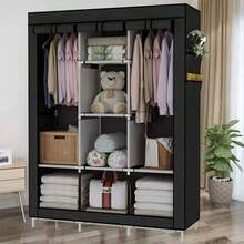 Closet Armable, Armario Organizador, Rack Organizador con Lona Anti-Polvo, Para Ropa, Bolsas y Zapatos, Fácil de Armar, Compacto, Para Habitacion 170cm - Color aleatorio - Ver 2