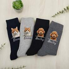 Custom Photo Socks, Face Socks Personalized Pet Socks, Custom Dog Socks, Mothers Day Gifts, Cat/Dog Dad Gifts, Dog Face Socks, Pet Lovers Gift Personalised Socks, Custom Face Sock, Any Photo Socks, Pet Face Socks, Funny Pet Gift, Dog Face Socks, Gift For Dog Dad, Cat Socks, Gift For Dog Mum, Custom Dog Socks, Dog Dad Gifts, Gifts From The Dog, Father's Day Gifts - Multicolor - View 7