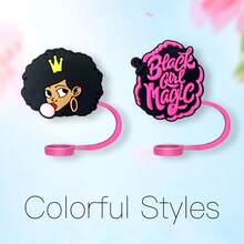 8Pcs Girls Straw Toppers For Tumbles 10mm Straw Cover Caps Compatible With 3040 Oz Tumbler With Handle Drinking Straw Covers Cap For Tumbles Cups Accessories In Pink For And Teens