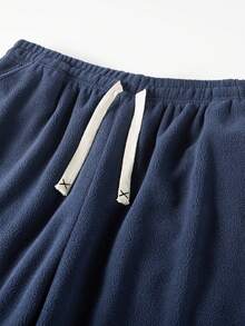 Men's Thermal Lined Outdoor Sports Pants, Comfortable Slim Fit Casual Loose Knit Elastic Cuff Sweatpants, Fall Clothes Winter Top Gift Picks For Husbands/Boyfriends This Fall And Winter