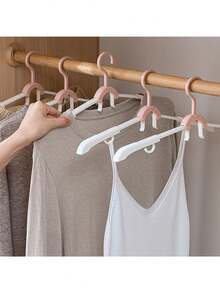 5pcs Multi-Functional Foldable Retractable Clothes Hanger, Collapsible Drying Rack, Portable Folding Travel Clothes Hanger For Travel, Business Trip, And Home Use – Ultra-Light, Space-Saving Drying Stand With Adjustable Arms, Durable Plastic Hangers, Quick-Dry Ventilated Design, Perfect For Laundry, Garment Care, Luggage-Ready Pack, Mother's Day Gift, Spring Cleaning, Easter Holiday Prep - Multicolor - View 7