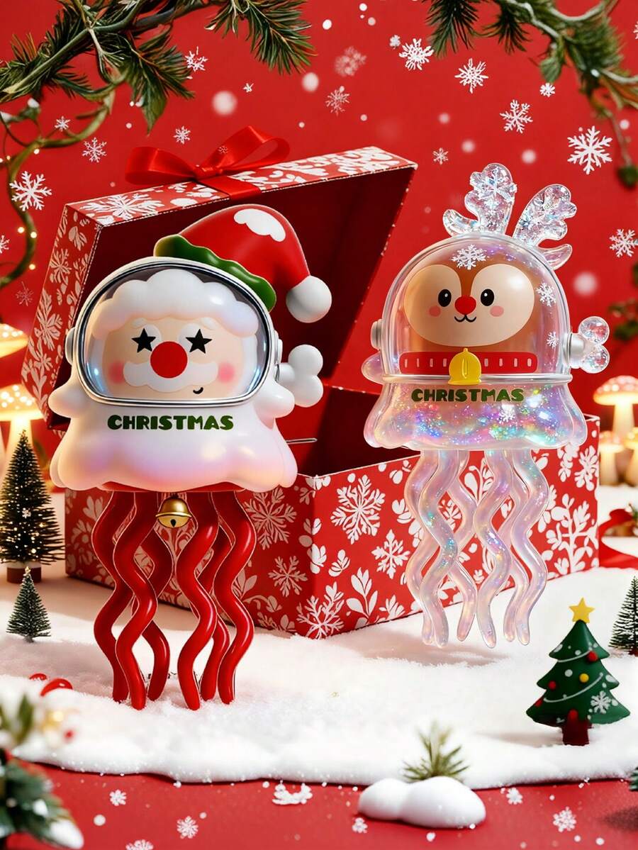 1 قطعة لعبة أوكتوبس ميكانيكي رقص سانتا كلوز، لعبة غزال، سانتا كلوز قفز آلي، غزال - هدايا عيد الميلاد وعيد رأس السنة، هدايا ترفيهية داخلية جميلة