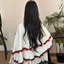 1件手工钩织玫瑰花毯，99朵玫瑰花及玫瑰花瓣装饰，适合作为情人节礼物送给女朋友 - 彩色 - 查看 2