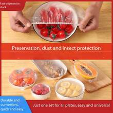 Plastic Wrap Covers, Reusable, Thicker & Larger Size, One-Time Use Bowl/Plate Dust Proof Refrigerator Preservation Covers