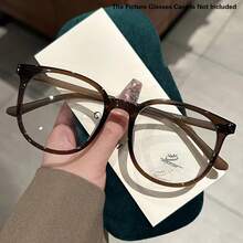 Large Round Frame Clear Lens Glasses Retro Fashion Decorative Glasses Computer Glasses For Women And Men
