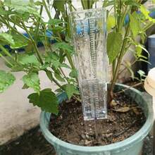 9.81 Inch Frost-Resistant Dual Scale Rain Gauge, 120mm/4.72 Inch Dual Ratio, Suitable For Outdoor Yard Gardening, Weather-Resistant Plastic + Magnified Readings, Garden, Lawn, Farm, Precise Rainfall Measurement Tool