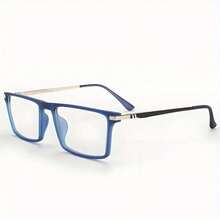 Multi-Focus Photochromic Glasses For Men And Women - Fashion Matte Frame Blue Light Glasses With Metal Nose Bridge And Reinforced Hinges - Unisex Reading Glasses Suitable For Indoor/Outdoor Use, Perfect Gift For Loved Ones, Elderly, Or Friends - 藍色 - 查看 15