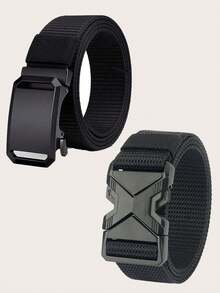 Men's Nylon Ratchet Belt, Men's Fashion Belt Nylon Fabric Automatic Buckle Outdoor Casual Jeans Webbed Golf Belt Suitable For Teen Summer Casual Outdoor Athletic Or Vacation Travel Or Graduation Gifts Or Birthday Dress Accessories Or Daily Wear