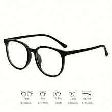 Large Round Frame Clear Lens Glasses Retro Fashion Decorative Glasses Computer Glasses For Women And Men